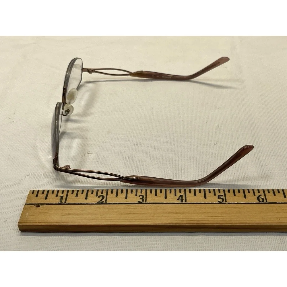 Sophia‎ Loren M210 Eyeglasses Brown Metal Rectangular 118 Frames Only Glasses